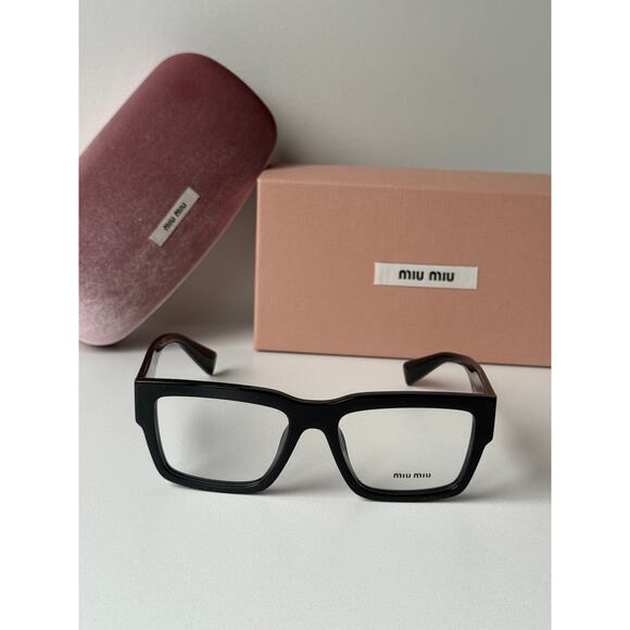 NEW Miu Miu MU02XV Black Eyeglasses Frames - Picture 3 of 7